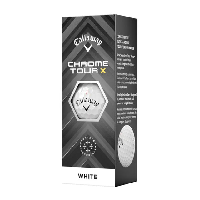 Chrome Tour X Golf Balls - White