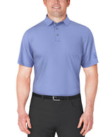 Micro Jacquard Short Sleeve Golf Polo Shirt - Princess Blue