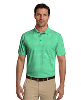 Linear Geometric Print Short Sleeve Golf Polo Shirt