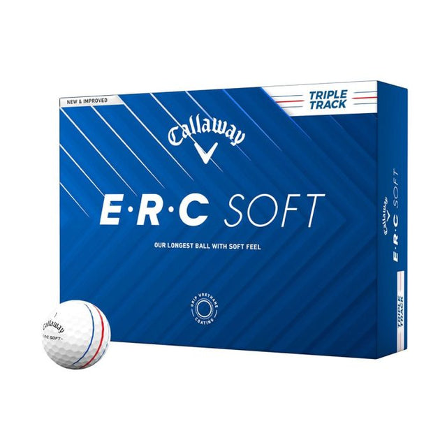 ERC Soft Triple Track Golf Balls - White