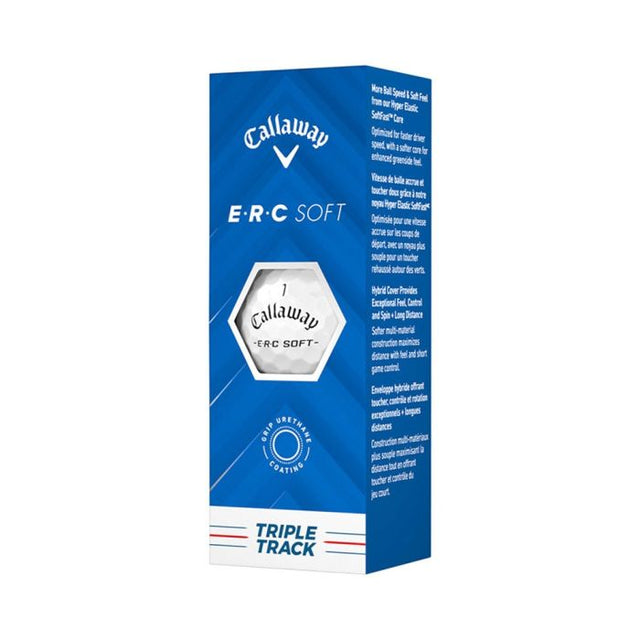ERC Soft Triple Track Golf Balls - White