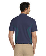 Faux Seamless Mapped Print Short Sleeve Golf Polo Shirt