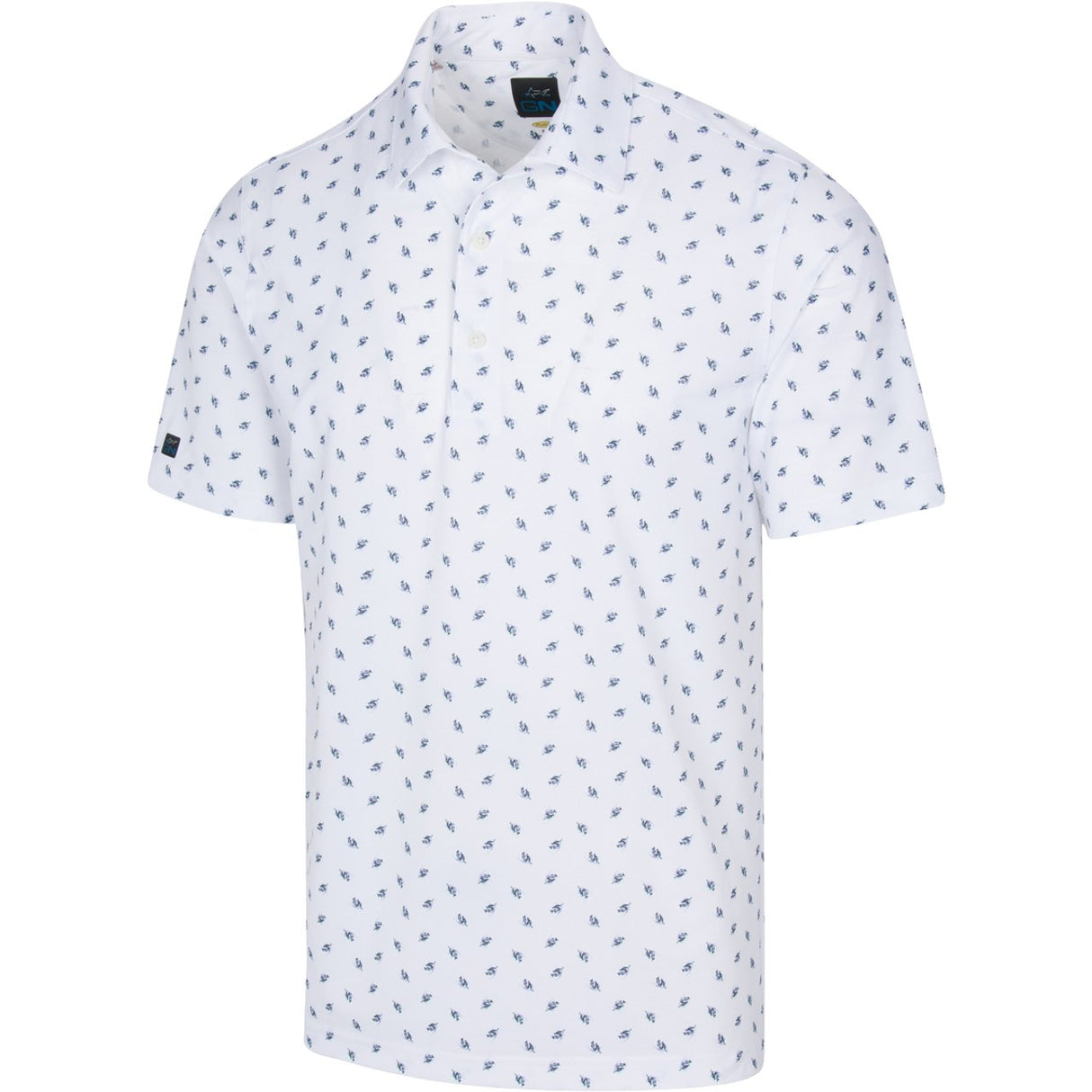 Butterfly Fish Polo Golf T shirt - White