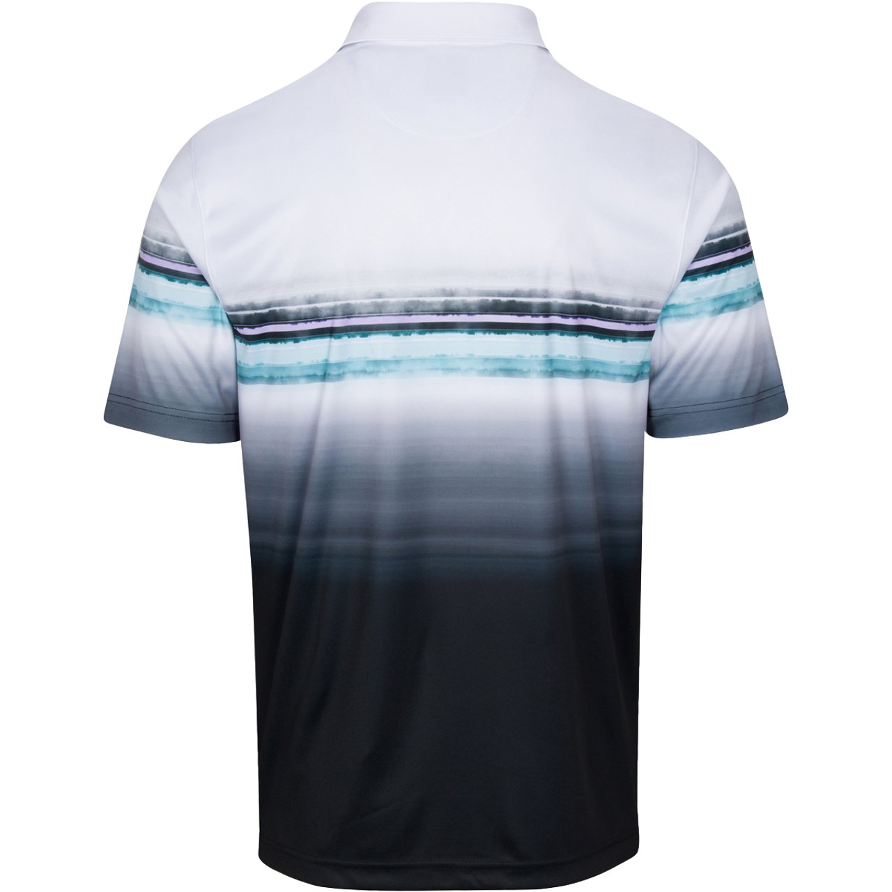 Greg Norman ML75 Tidal Stripe Golf Polo T shirt - White – golfbuyindia