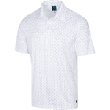 Greg Norman Paisley Foulard X-lite Polo T Shirt - White Blue Haze