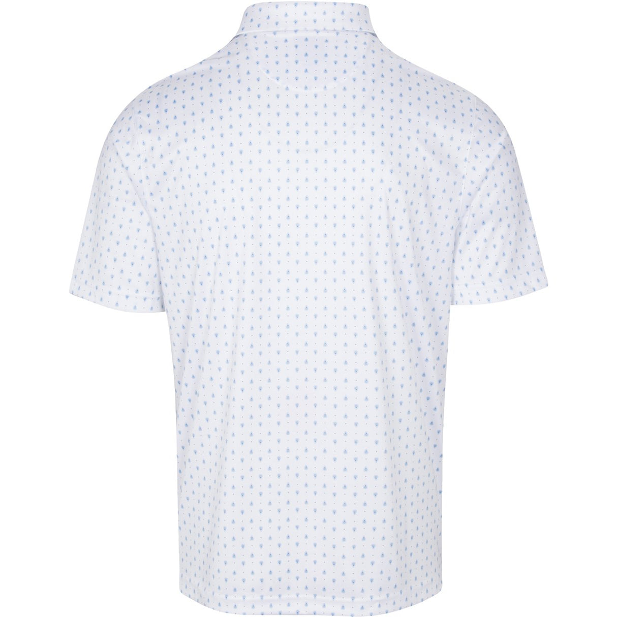 Greg Norman Paisley Foulard X-lite Polo T Shirt - White Blue Haze