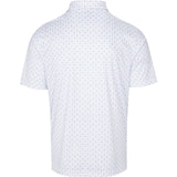 Greg Norman Paisley Foulard X-lite Polo T Shirt - White Blue Haze