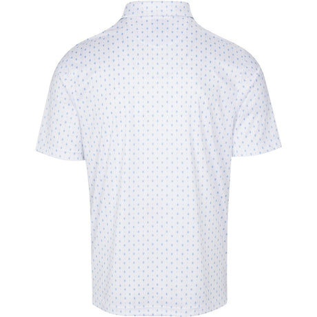 Greg Norman Paisley Foulard X-lite Polo T Shirt - White Blue Haze