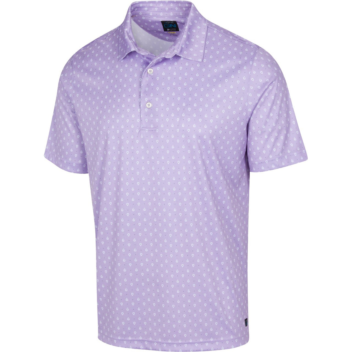 Greg Norman Paisley Foulard X-lite Polo T Shirt - Lilac Breeze