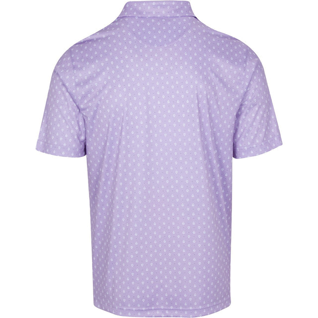 Greg Norman Paisley Foulard X-lite Polo T Shirt - Lilac Breeze