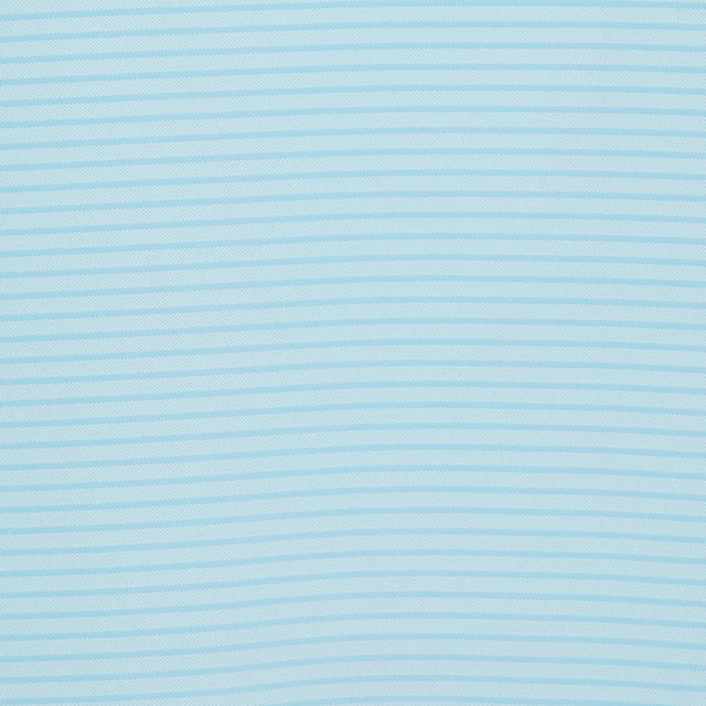 Freedom Micro Pique Classic Stripe Polo  T Shirt - Misty blue