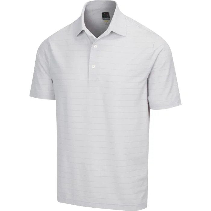 Freedom Micro Pique Stripe Stretch Golf Polo T Shirt Shark Grey