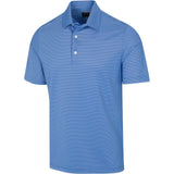 Freedom Micro Pique Classic Stripe Golf Polo T shirt - Maritime