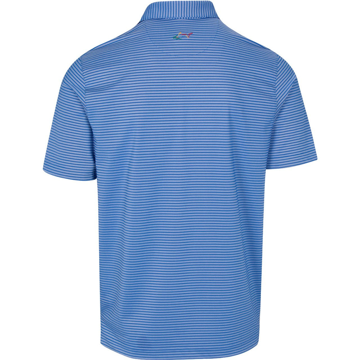 Freedom Micro Pique Classic Stripe Golf Polo T shirt - Maritime