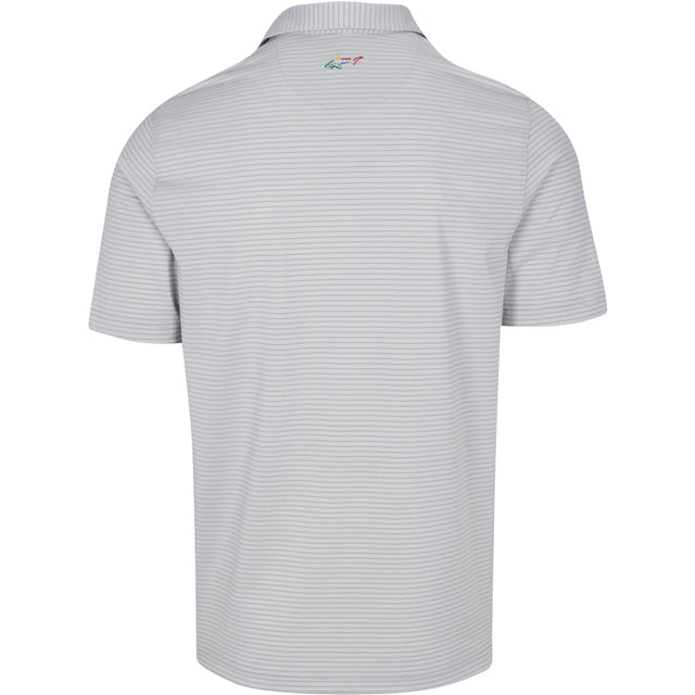 Freedom Micro Pique Classic Stripe Polo T Shirt - Shark Grey