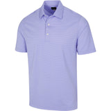 Freedom Micro Pique Classic Stripe Golf Polo T shirt - Lavender Ice