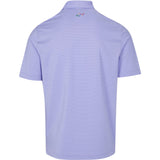 Freedom Micro Pique Classic Stripe Golf Polo T shirt - Lavender Ice