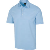 Freedom Micro Pique Classic Stripe Golf Polo T shirt - Coastal Blue