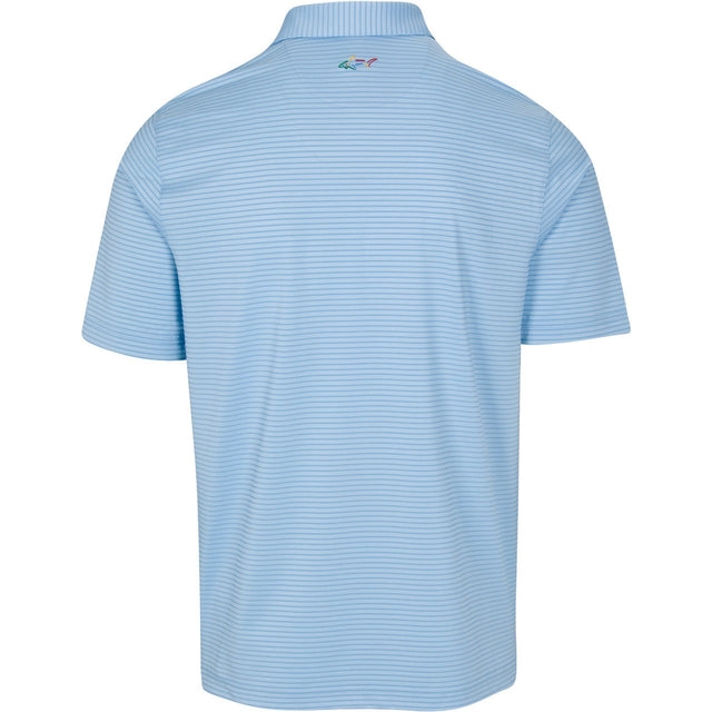 Freedom Micro Pique Classic Stripe Golf Polo T shirt - Coastal Blue