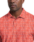 Linear Cocktail Print Short Sleeve Golf Polo Shirt