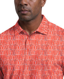 Linear Cocktail Print Short Sleeve Golf Polo Shirt