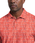 Linear Cocktail Print Short Sleeve Golf Polo Shirt