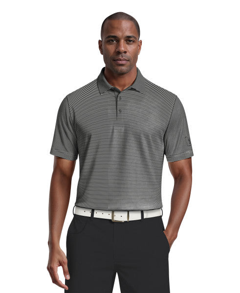 Men's Cooling Stripe Short Sleeve Golf Polo Shirt