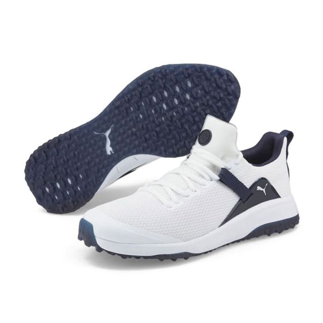 Fusion Evo Foam Spikeless Golf Shoes - White/Navy