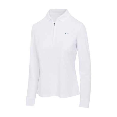 Women's Long Sleeve Classic Pique Polo T-Shirt - Black