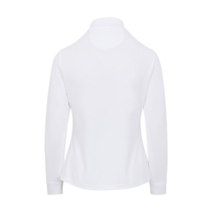 Women's Long Sleeve Classic Pique Polo T-Shirt - Black