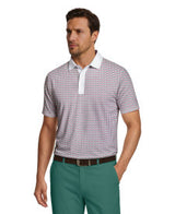 Azalea Geo Print Short Sleeve Golf Polo Shirt