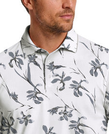 Energized Floral Print Short Sleeve Golf Polo Shirt