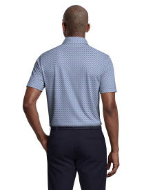 Linear Geometric Print Short Sleeve Golf Polo Shirt