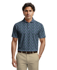 Novelty Print Short Sleeve Golf Polo Shirt