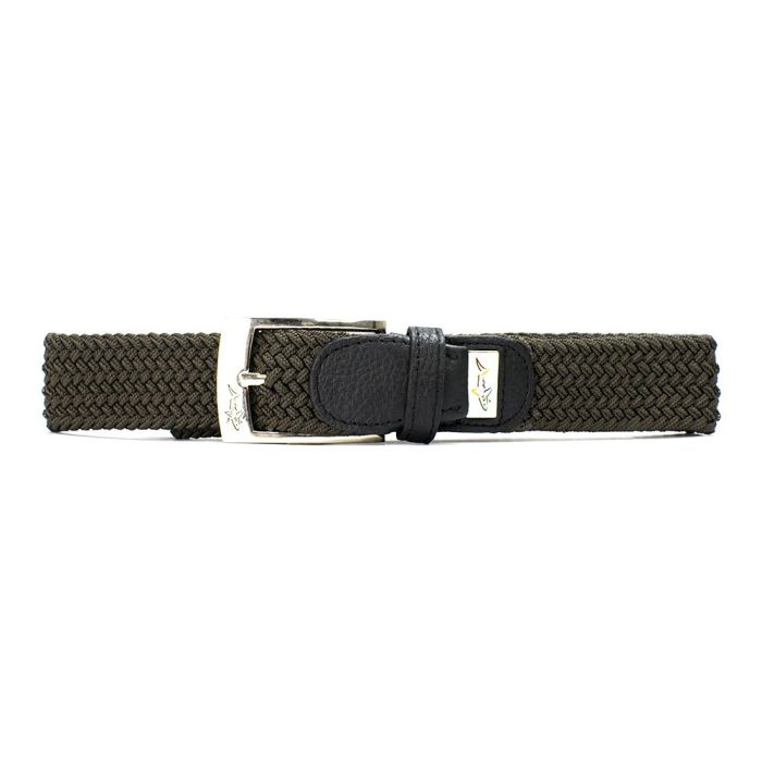 Men's Striped Stretchable Golf Braided Belt