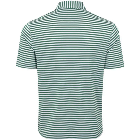 ML75 Recycled Microlux Yarn-Dye Stripe Golf Polo - Birdie Green/White
