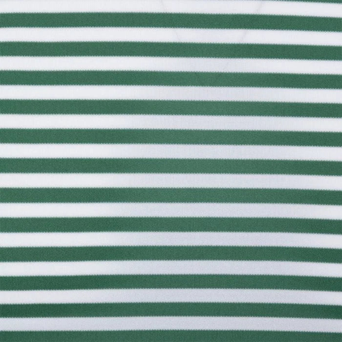ML75 Recycled Microlux Yarn-Dye Stripe Golf Polo - Birdie Green/White