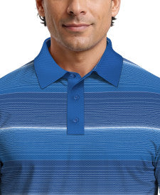 Energized Stripe Blocked Short Sleeve Golf Polo Shirt