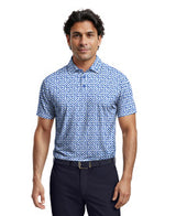 Abstract Geo Print Short Sleeve Golf Polo Shirt