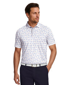 Golf Gear Novelty Print Short Sleeve Golf Polo Shirt