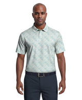 Tropical Argyle Print Short Sleeve Golf Polo Shirt