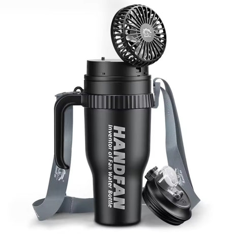 HandFan Upgraded 40 OZ Stainless Steel Vacuum Insulated Tumbler with Lid and Straw for Water, Iced Tea or Coffee