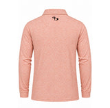 Men’s Abstract Scribble Printed Long Sleeve Golf Polo