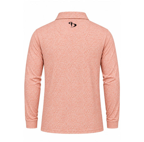 Men’s Abstract Scribble Printed Long Sleeve Golf Polo