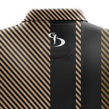 Men's Noir Gold Stripe Golf Polo