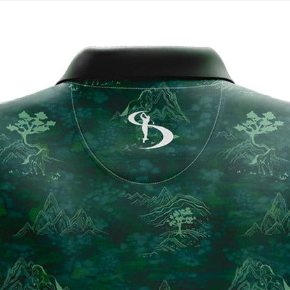 Men's Evergreen Terrain Stretch Golf Polo - Forest Green