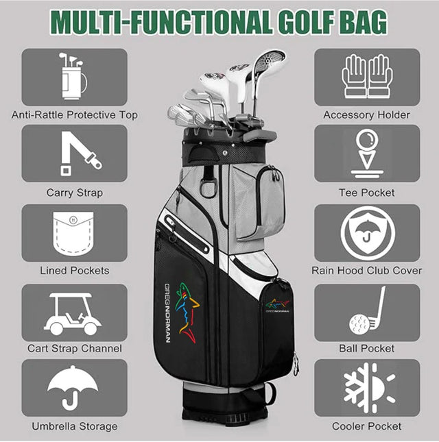 Shark Series Anti-Collision 14-Way Divider Golf Bag