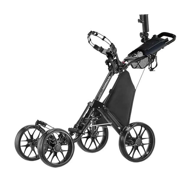 Greg Norman ONE Pro One-Click Folding 4-Wheel Golf Push Trolley