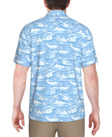 Freeform Golf Print Short Sleeve Golf Polo Shirt