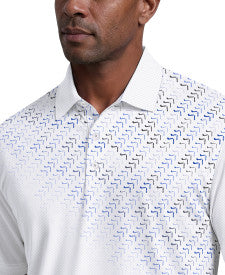 Asymmetrical Novelty Print Short Sleeve Golf Polo Shirt